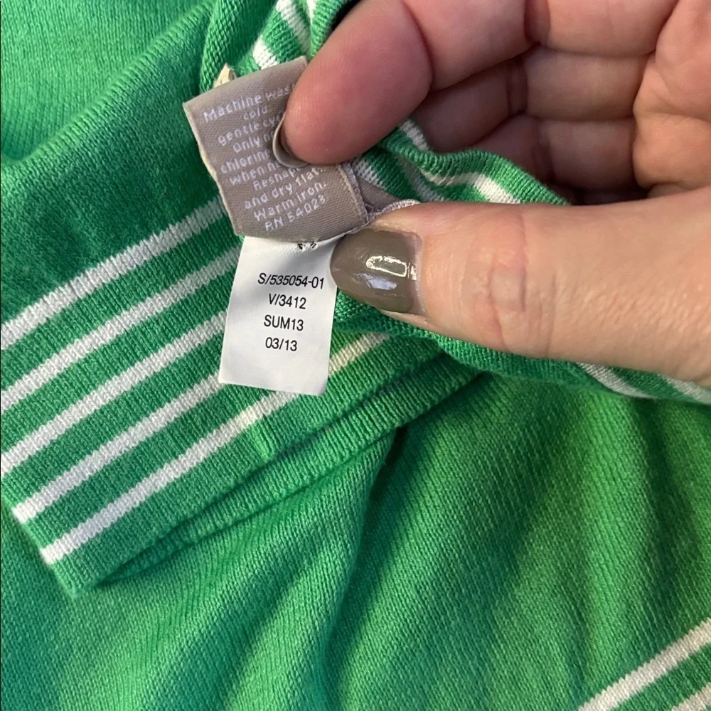 Preppy Chic! Banana Republic Green Tipped Cardigan - Picture 8 of 8
